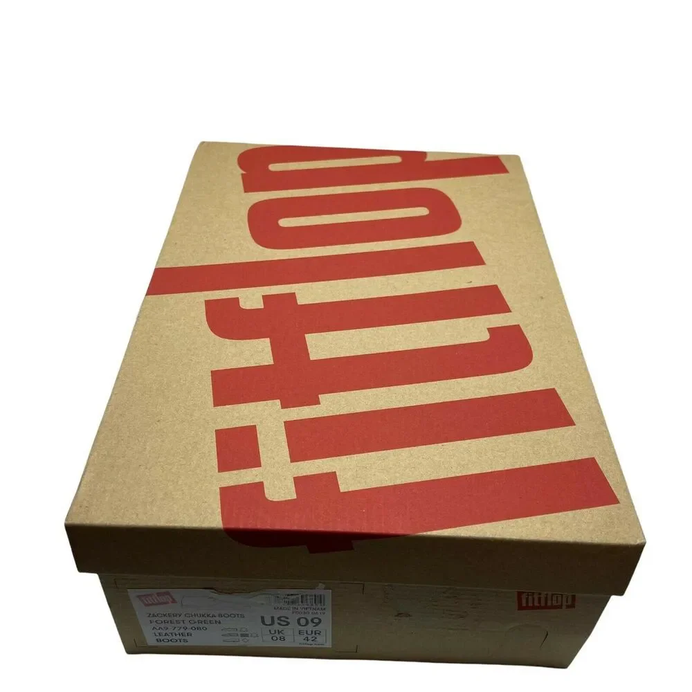 Fitflop Chukka Boots Men's size 9 Zackery AA9-779 Forest Green Leather Lace Up